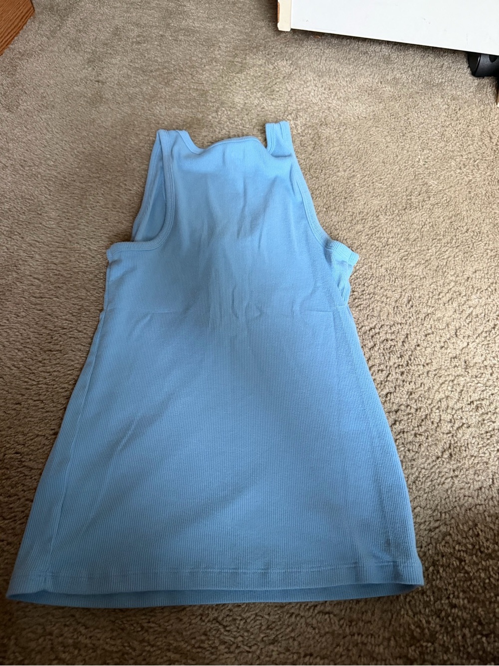 SO Blue Ribbed Henley Tank Top - Picture 3 of 3